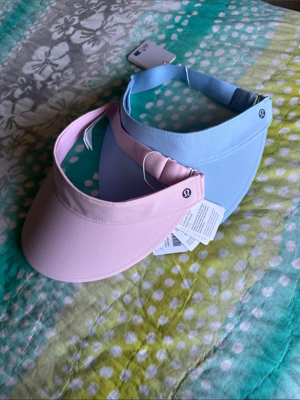 lululemon athletica sun Visor Set - Light Blue & Light Pink - Picture 2 of 6
